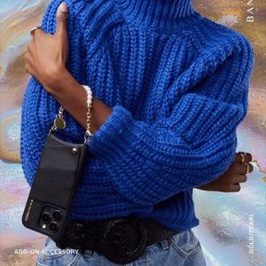 Bandolier discontinued chunky gold chain wristlet